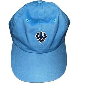 Kate Lord women’s light blue and navy Velcro snap hat